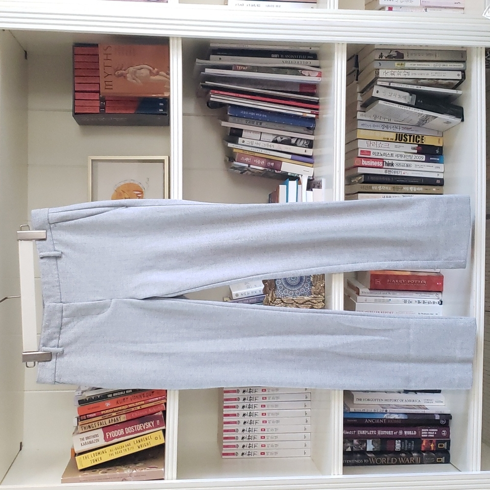 Herringbone Grey Formal Trousers